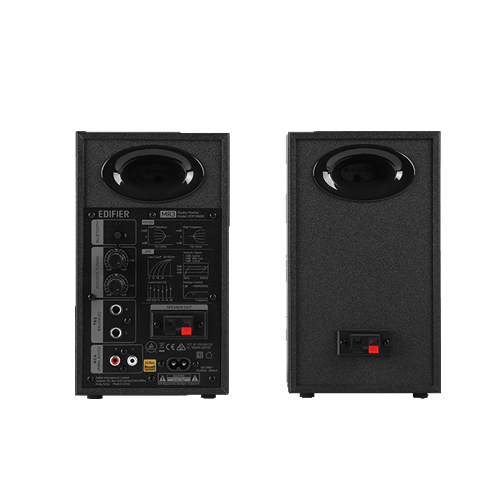 Edifier-MR3-Powered-Studio-Monitor-Bookshelf-Black-Speakers-Backside-View