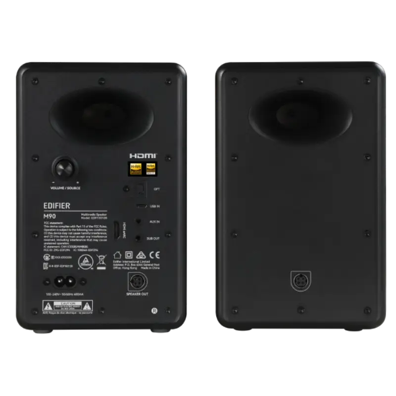 Edifier-M90-Black-Speaker-Back-Side-View Edifier-M90-Black-Speaker-Back-Side-View