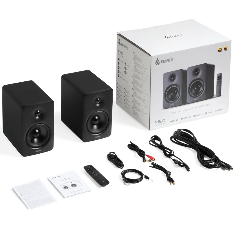 Edifier-M90-Black-Speaker-with-Accessories Edifier-M90-Black-Speaker-with-Accessories