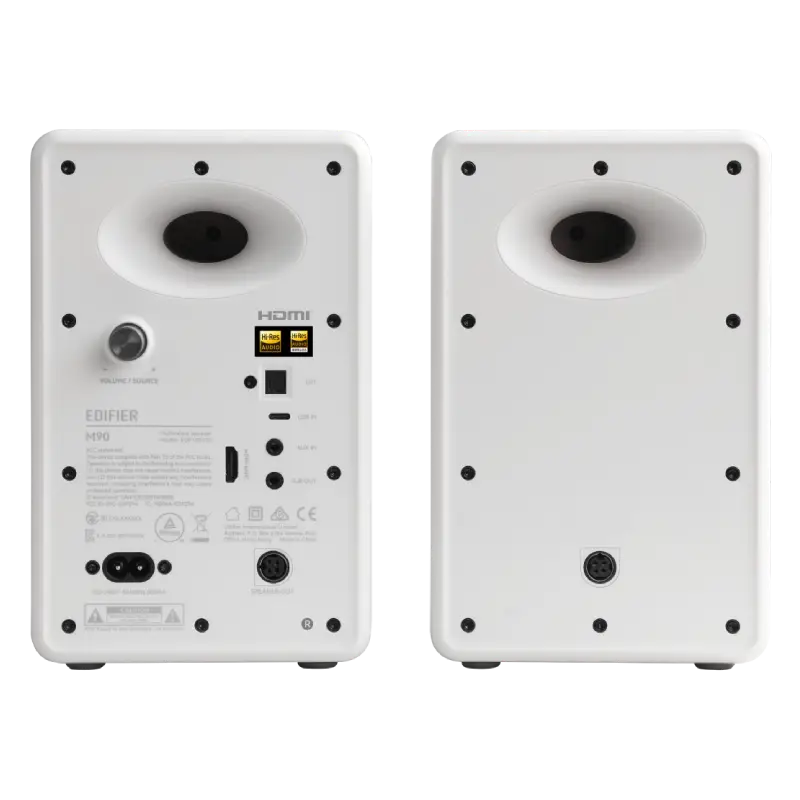 Edifier M90 White Speaker BackSide Edifier M90 White Speaker BackSide
