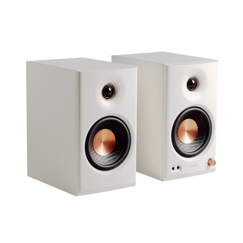 Edifier MR4 MKII Studio Monitor White Speaker Left Side View Edifier MR4 MKII Studio Monitor White Speaker Left Side View
