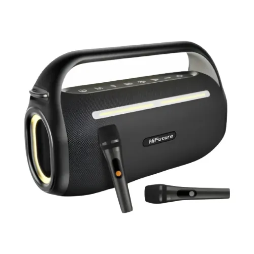 HiFuture MusicBox 100 Wireless Bluetooth Speaker with Dual Wireless Microphone color Black HiFuture MusicBox 100 Wireless Bluetooth Speaker with Dual Wireless Microphone color Black